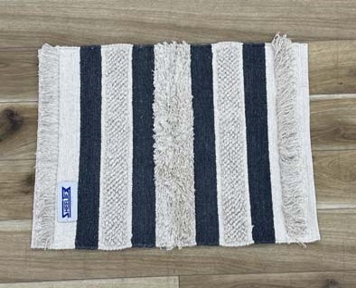 Handwoven mats — cotton, jute, leather, wool and polyester