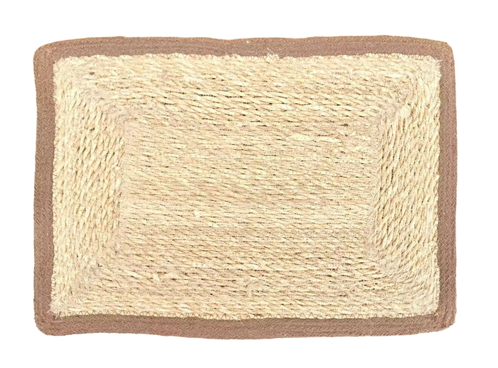 Braided and woven placemats — seagrass and cotton