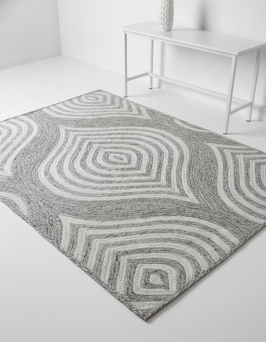 Shikhar carpet ATF-2609 styled in a hotel-style room setting