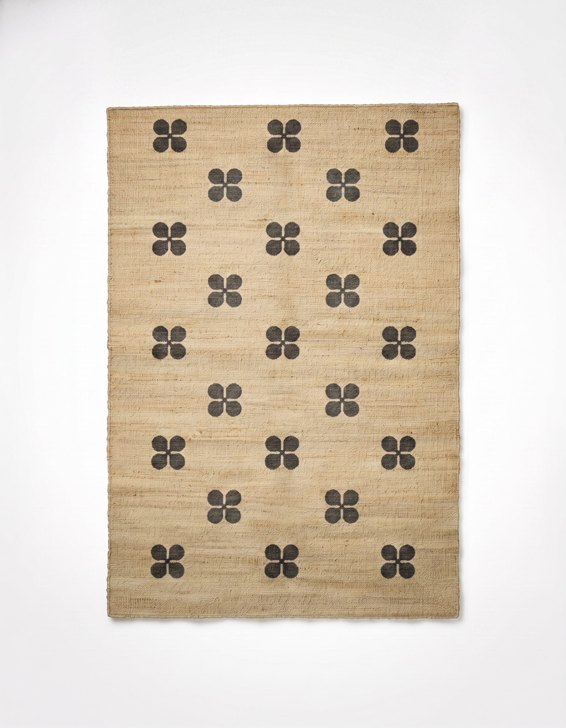 Asymmetric Dot handwoven jute rug AJD-26030, studio shot on white background