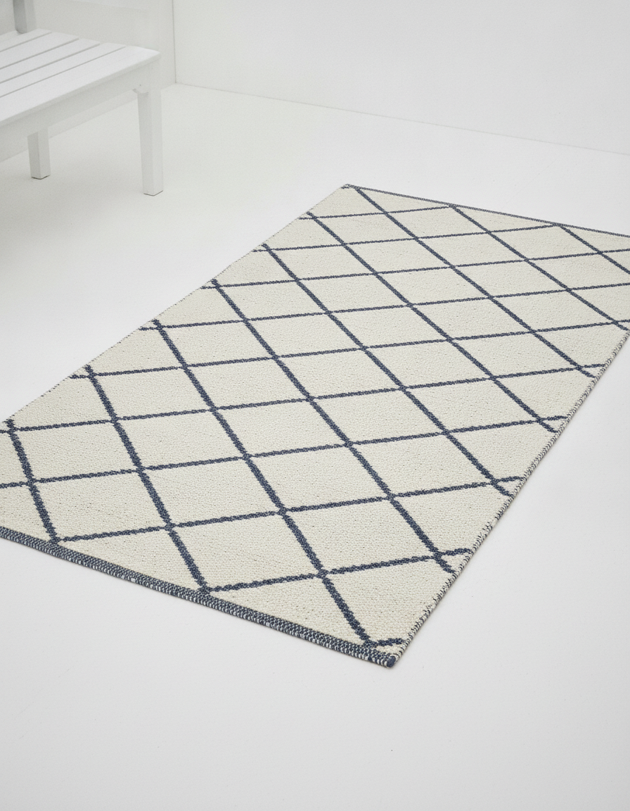 Diamond Lattice PVC mat in retail entryway with stepped diagonal pattern