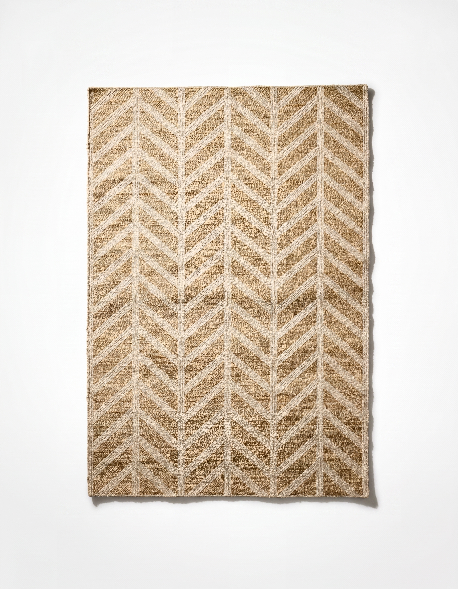 Chevron Axis handwoven jute rug AJD-26031, studio shot on white background