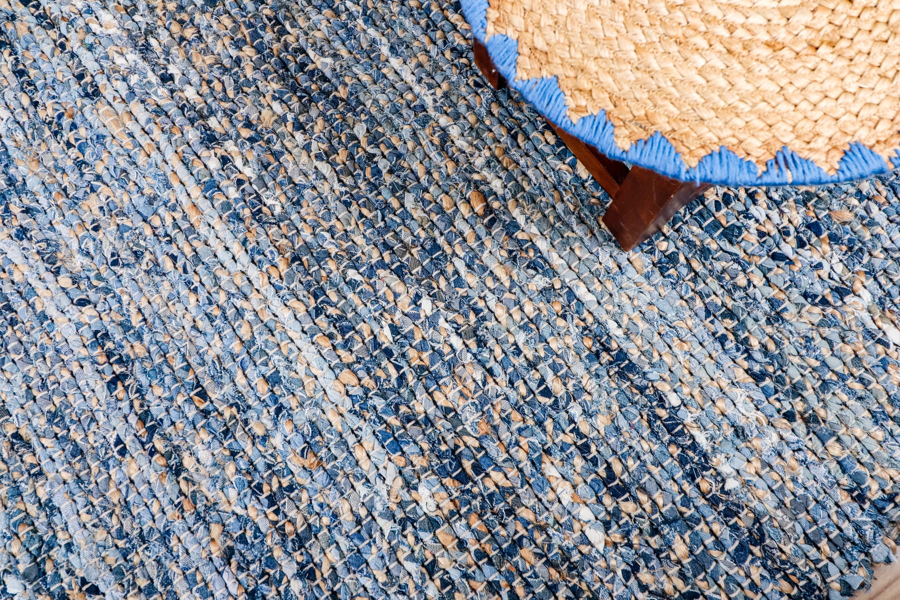 Close-up of Cobble Rug RU24-288 showing weave density and texture