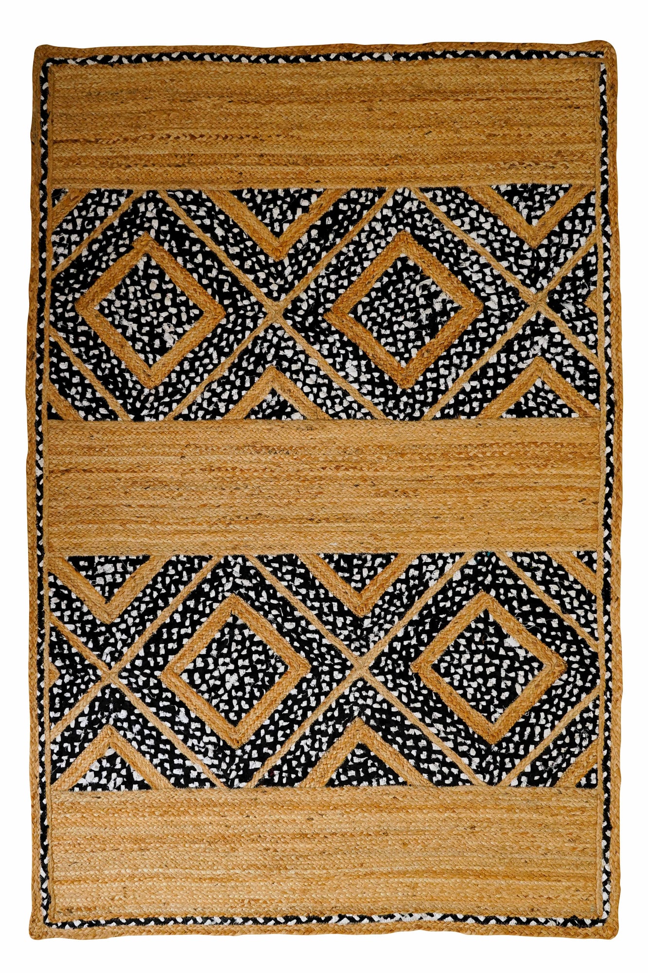 Facet Rug STJR-159 hand-braided jute-cotton rug studio shot