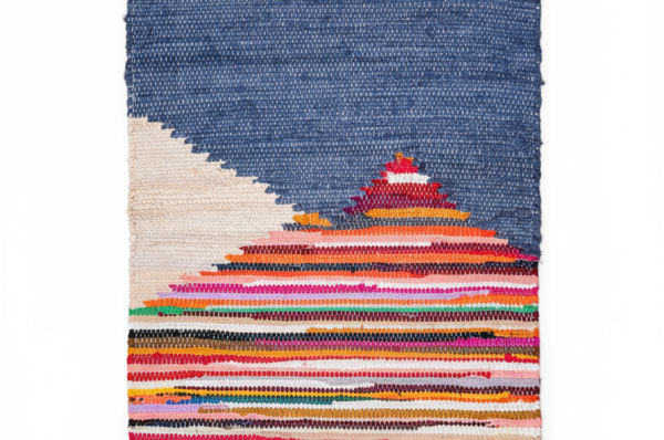 Prism Rug RU24-270 handwoven recycled cotton rag rug studio shot on white background
