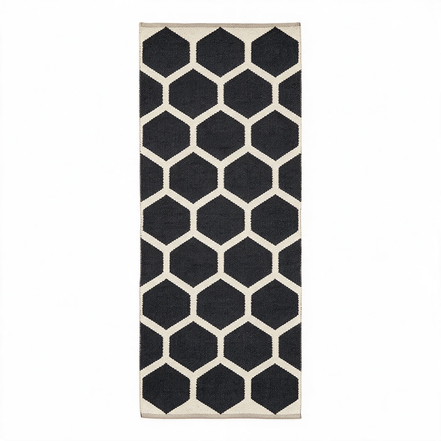 Hexagon Honeycomb Field rug (APV-26003) studio shot on white background