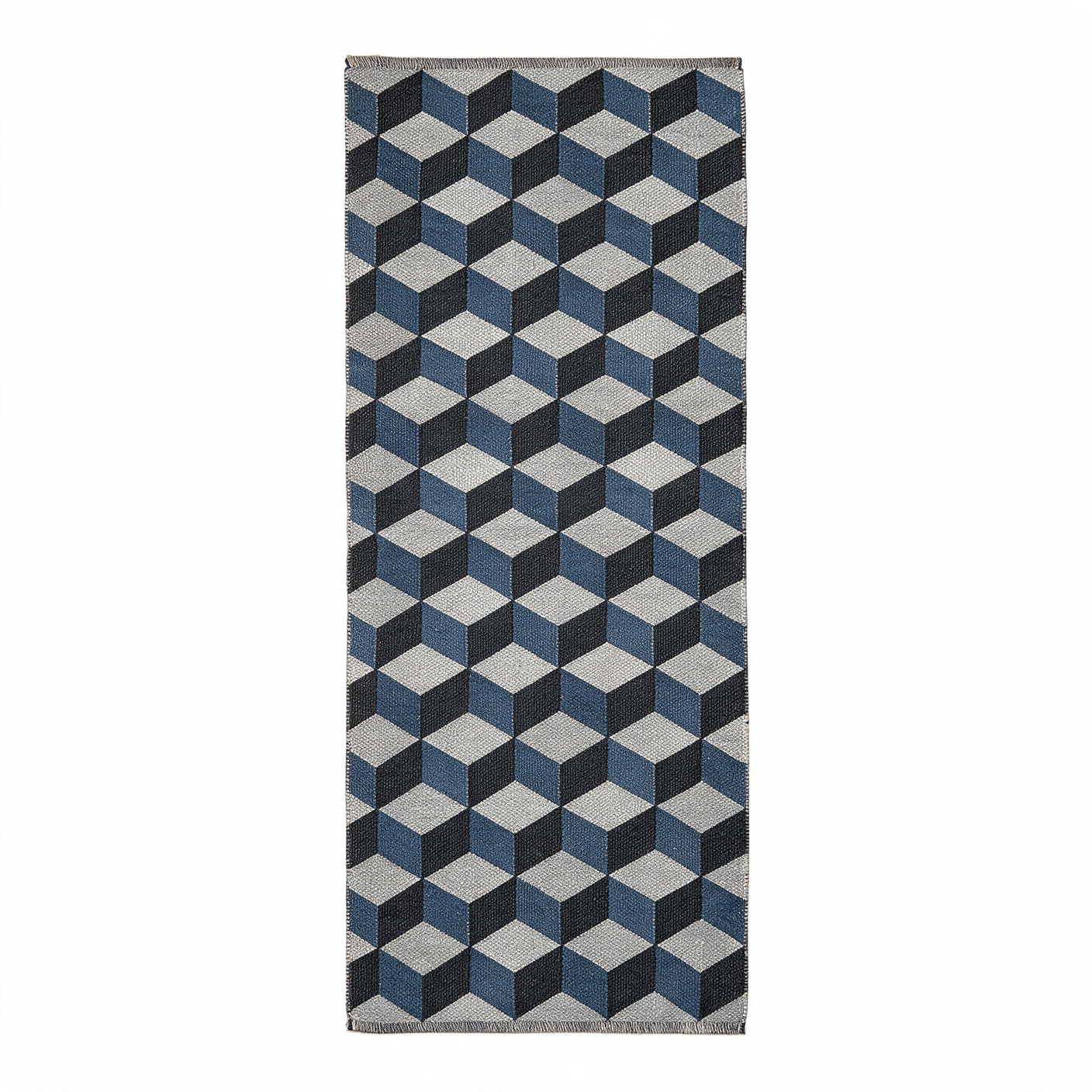Optical Cube Field rug (APV-26002) studio shot on white background