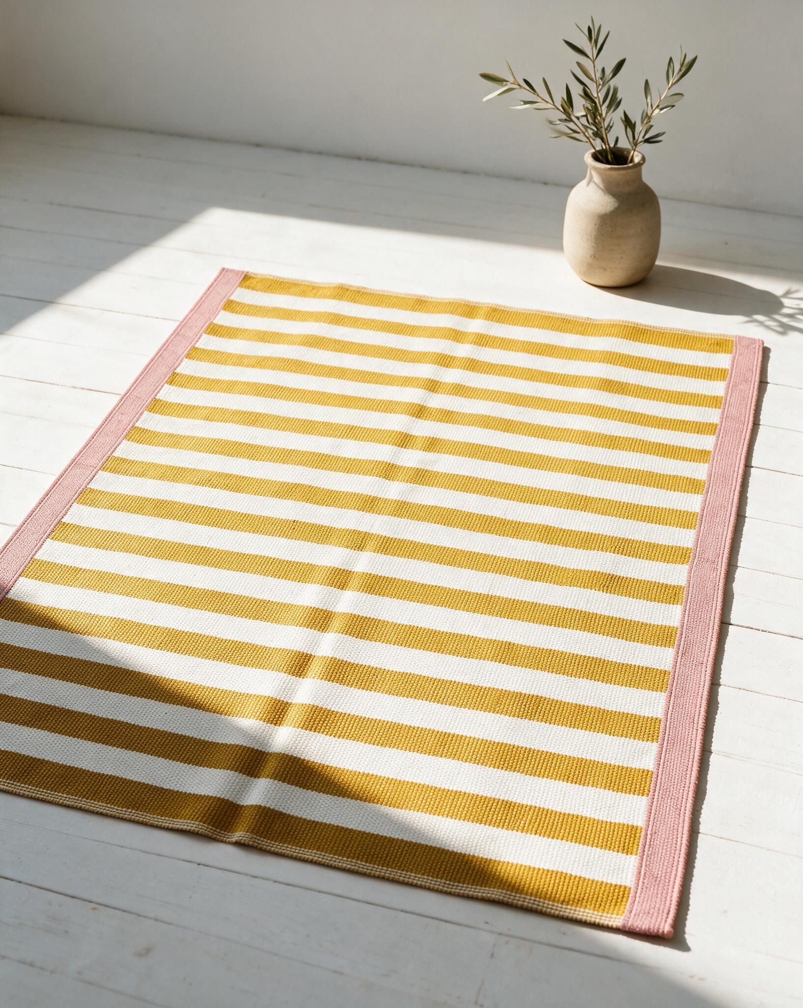 Marigold Rug APD2632 handloom jacquard PVC rug styled indoors